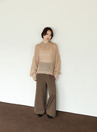 【Et】Two-tuck Wide Pants
