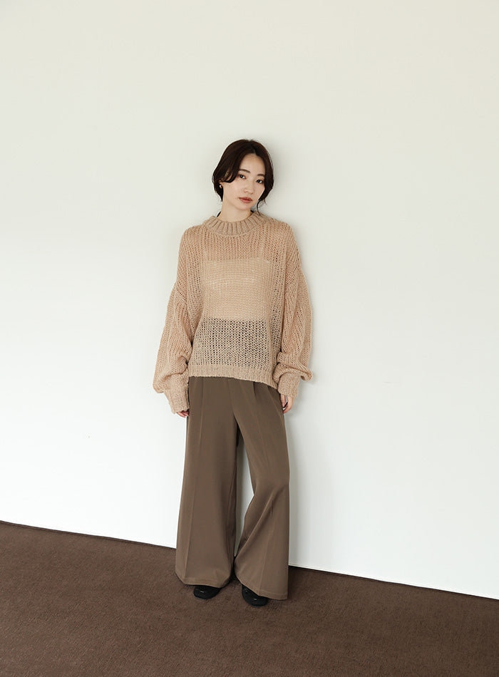 【Et】Two-tuck Wide Pants