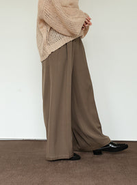 【Et】Two-tuck Wide Pants