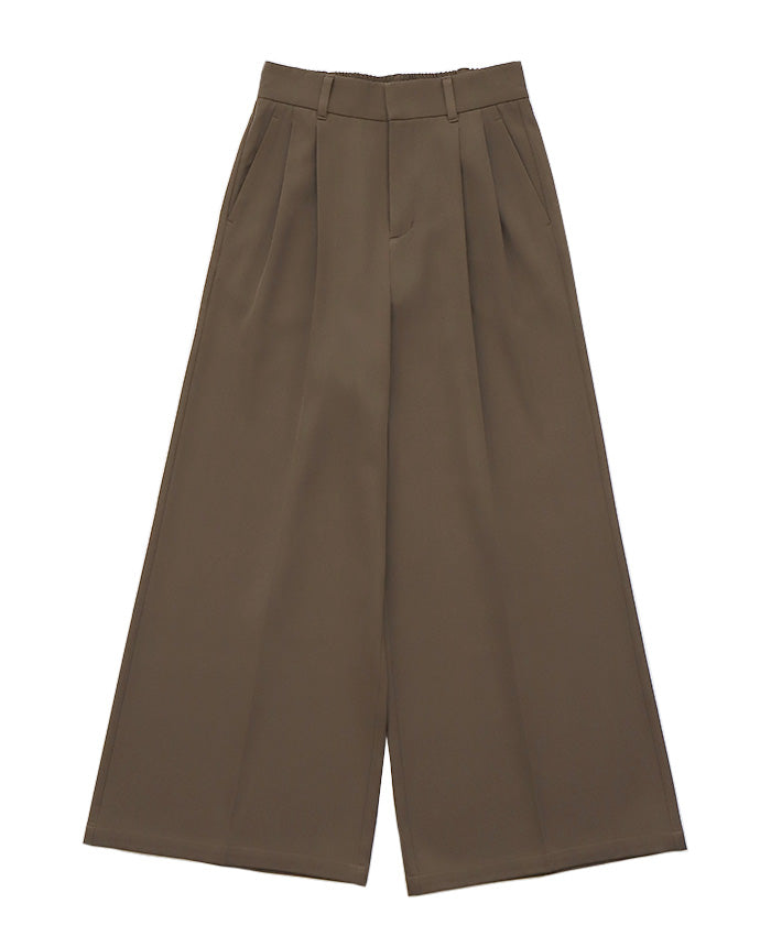 【Et】Two-tuck Wide Pants