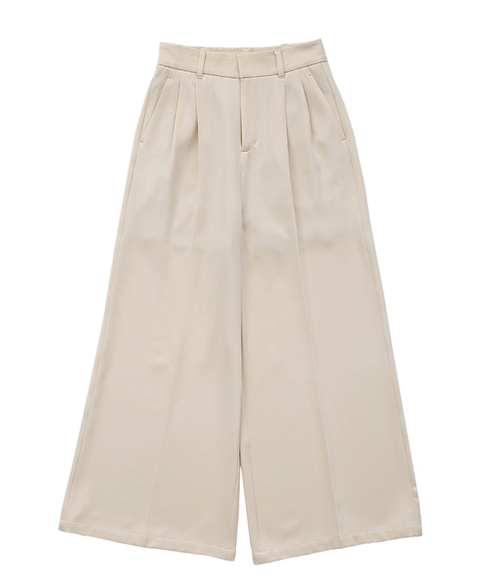 【Et】Two-tuck Wide Pants