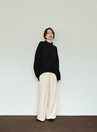 【Et】Two-tuck Wide Pants