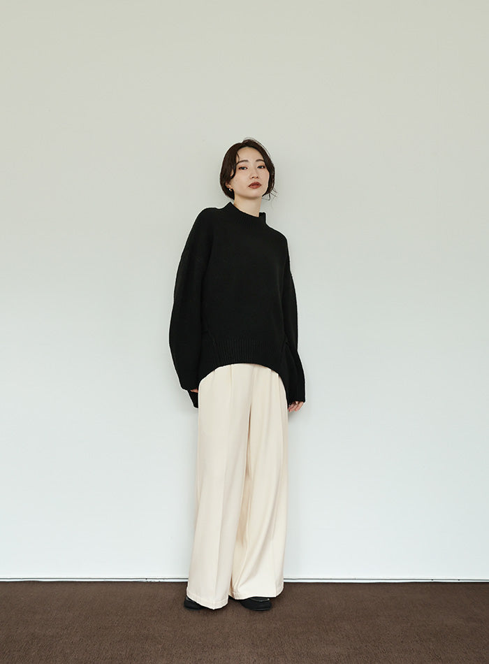 【Et】Two-tuck Wide Pants
