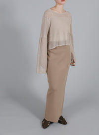 【Et】Simple Knit Tight Skirt