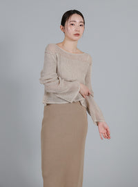 【Et】Simple Knit Tight Skirt