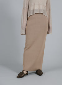 【Et】Simple Knit Tight Skirt