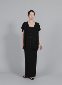 【Et】Simple Knit Tight Skirt