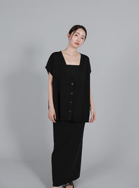 【Et】Simple Knit Tight Skirt