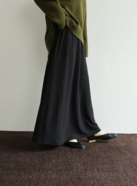 【Et】Cut Georgette Narrow Skirt