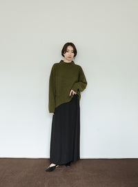 【Et】Cut Georgette Narrow Skirt