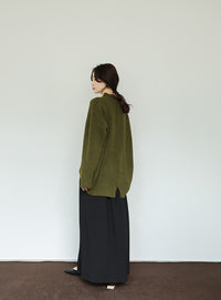 【Et】Cut Georgette Narrow Skirt
