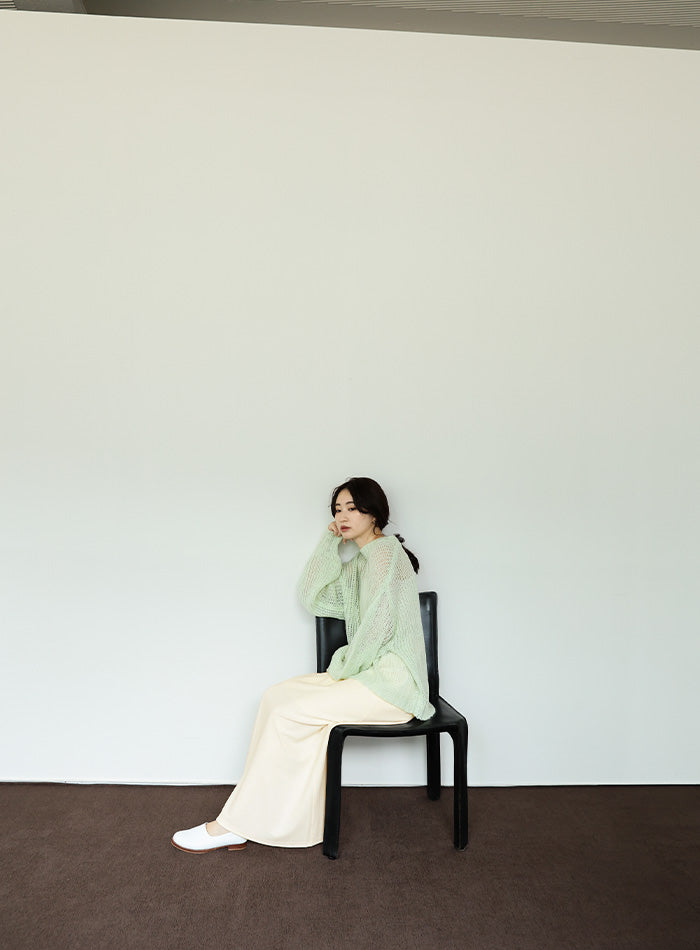 【Et】Cut Georgette Narrow Skirt