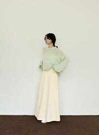 【Et】Cut Georgette Narrow Skirt
