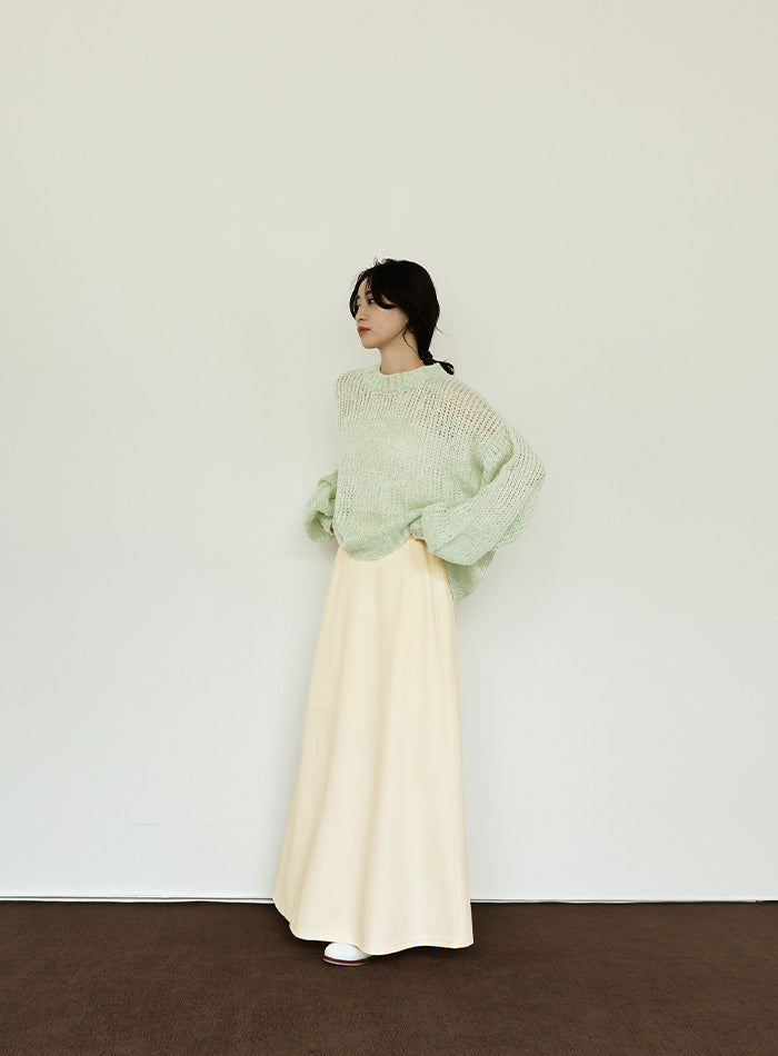 【Et】Cut Georgette Narrow Skirt