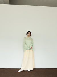【Et】Cut Georgette Narrow Skirt