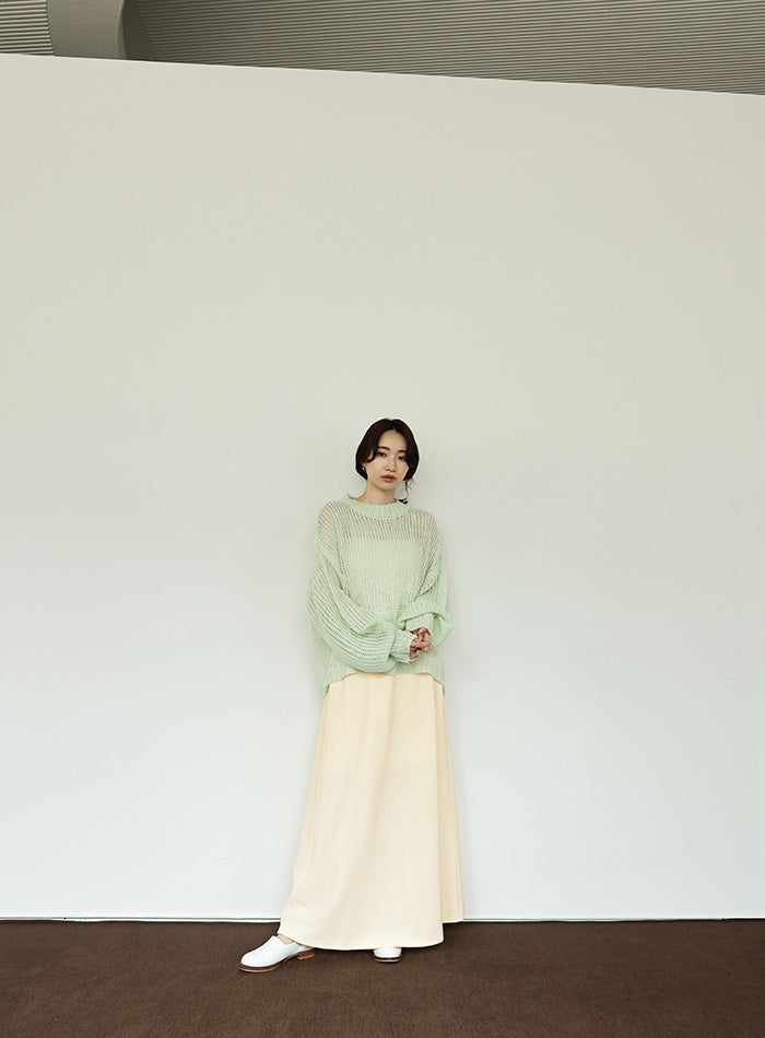 【Et】Cut Georgette Narrow Skirt