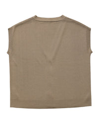 【Et】Oversized V-neck Knit Vest