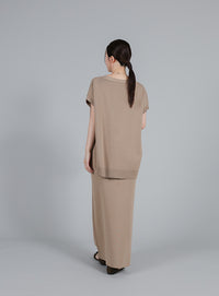 【Et】Oversized V-neck Knit Vest
