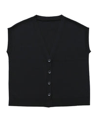 【Et】Oversized V-neck Knit Vest