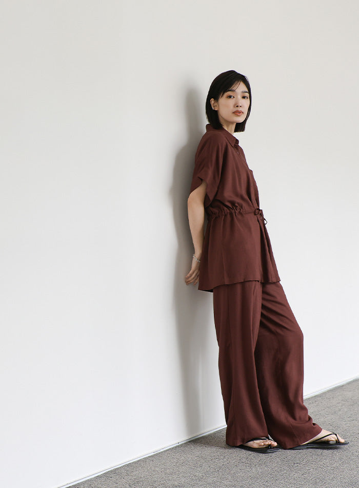 古着 00s リネン パンツ 3タック ワイド スラックス 極太 ベージュ 古着 00s リネン パンツ 3タック ワイド スラックス 極太
