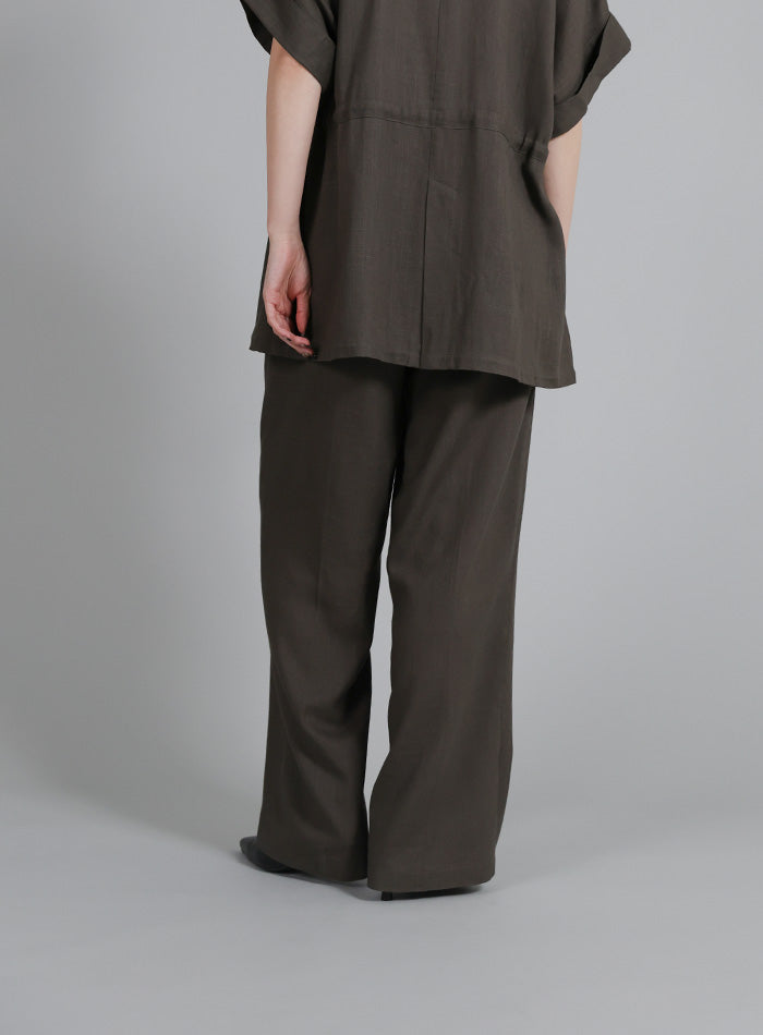 Et】Linen Mix Tuck Wide Pants – SELECT MOCA