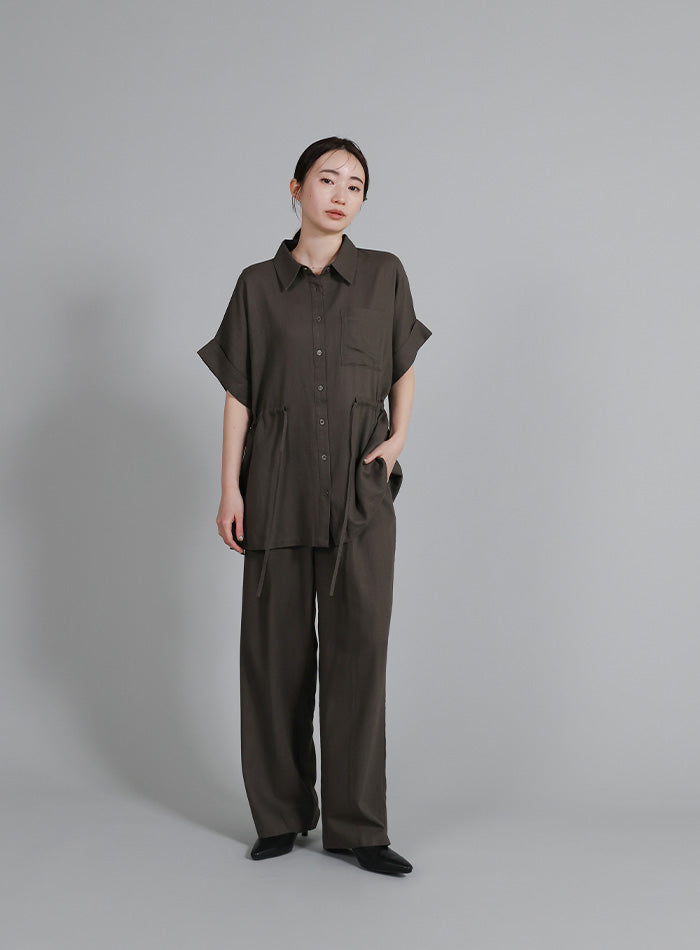 Et】Linen Mix Tuck Wide Pants – SELECT MOCA