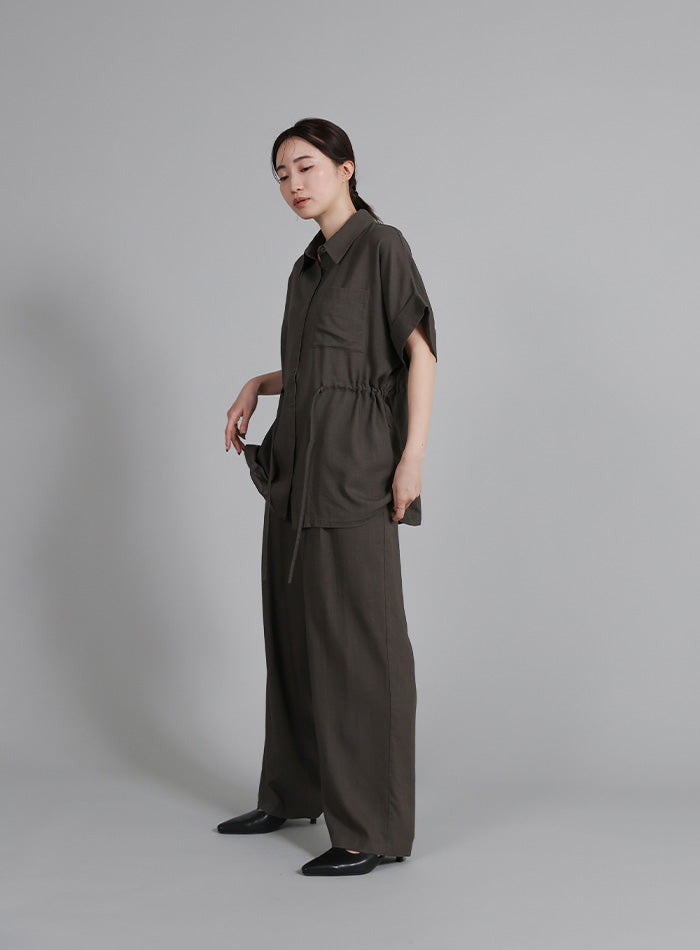 Et】Linen Mix Tuck Wide Pants – SELECT MOCA