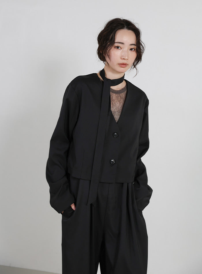 Et】No-Collar Jacket Overalls Set – SELECT MOCA