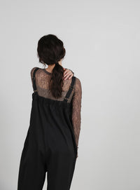 【Et】No-Collar Jacket Overalls Set