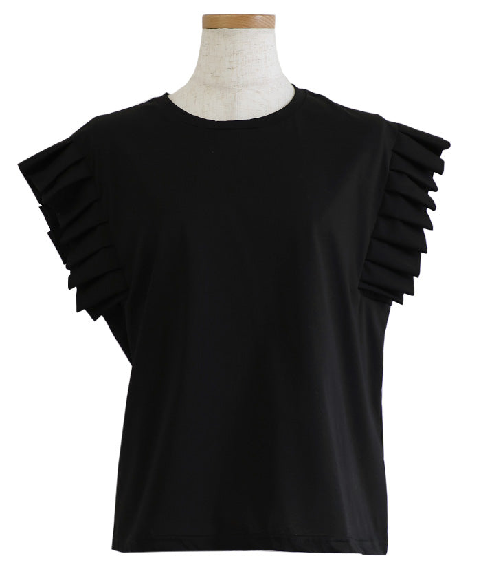 【Et】プリーツスリーブTシャツ