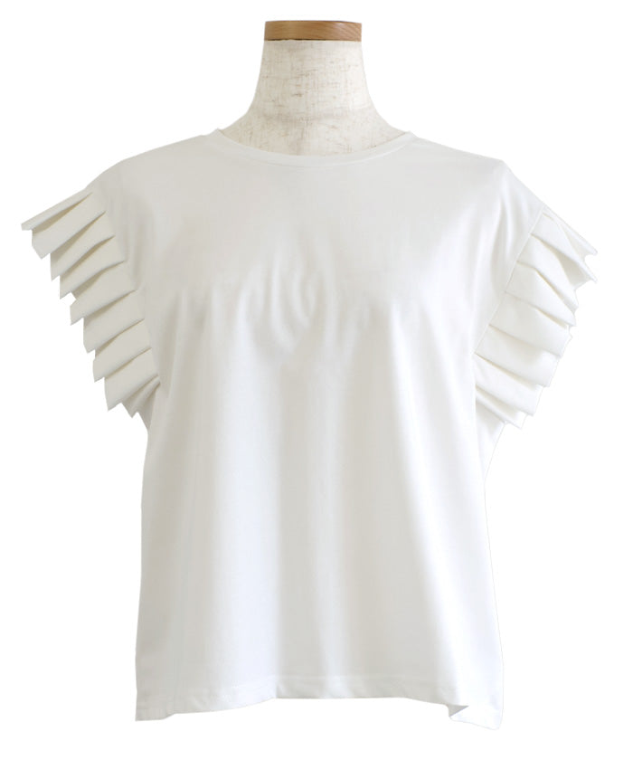 【Et】プリーツスリーブTシャツ