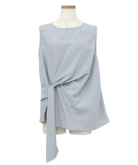【Et】Asymmetrical Sleeveless Blouse