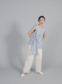 【Et】Asymmetrical Sleeveless Blouse