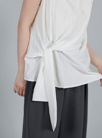 【Et】Asymmetrical Sleeveless Blouse