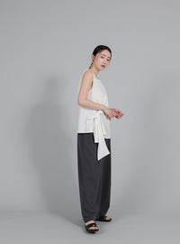 【Et】Asymmetrical Sleeveless Blouse