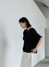 【Et】フロントポケットビッグカフスブラウス【SALE】