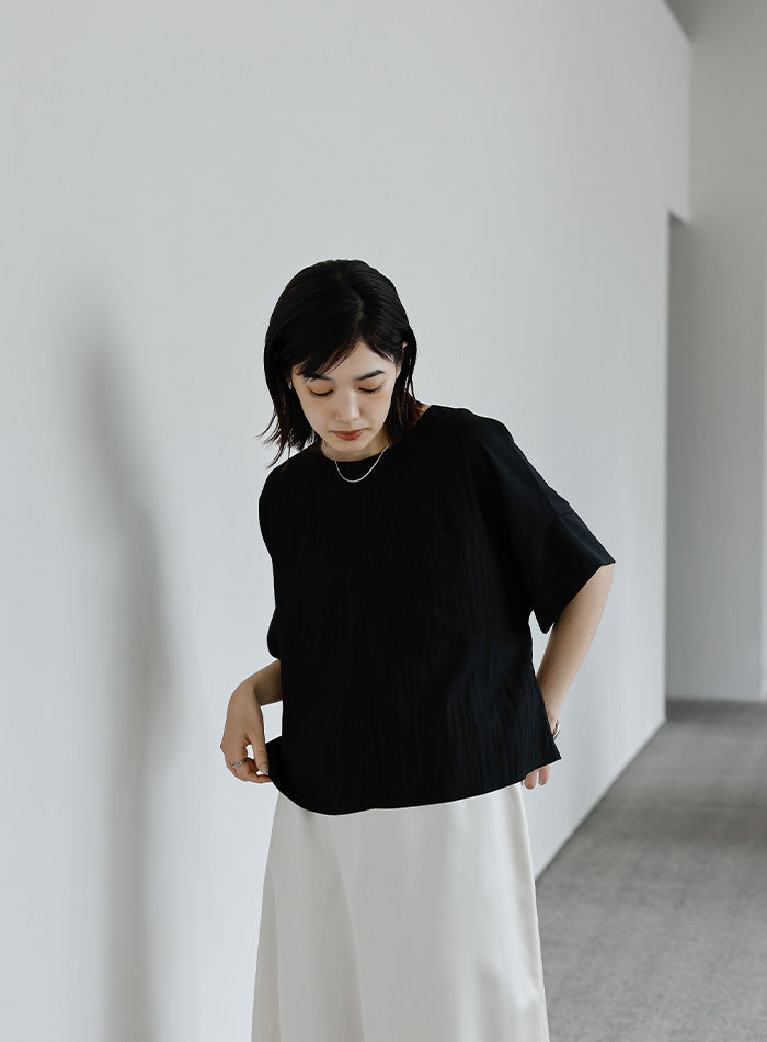 【Et】フロントポケットビッグカフスブラウス【SALE】