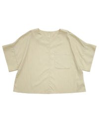 【Et】フロントポケットビッグカフスブラウス【SALE】