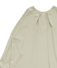 【Et】Tuck Ribbon Key Neck Blouse
