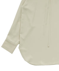 【Et】Tuck Ribbon Key Neck Blouse