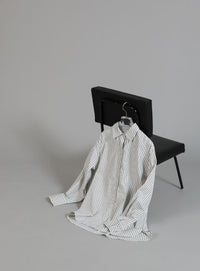 【Et】2Way Striped Oversized Blouse