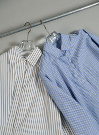 【Et】2Way Striped Oversized Blouse