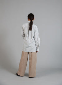 【Et】2Way Striped Oversized Blouse