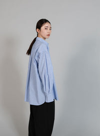 【Et】2Way Striped Oversized Blouse