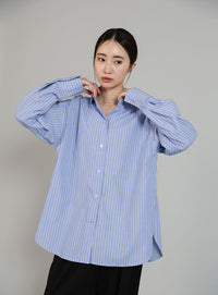 【Et】2Way Striped Oversized Blouse