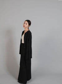 【Et】Button Design Wide Cuff Blouse