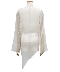 【Et】Sheer Blouse and Scarf Set