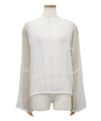 【Et】Sheer Blouse and Scarf Set