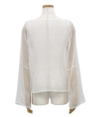【Et】Sheer Blouse and Scarf Set