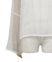 【Et】Sheer Blouse and Scarf Set